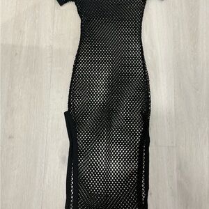 Elegant Black Mesh Dress